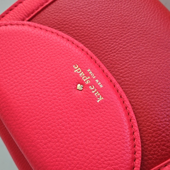 Never used KATE SPADE bag leather purse detachable adjustable strap tri-color - Picture 2 of 14